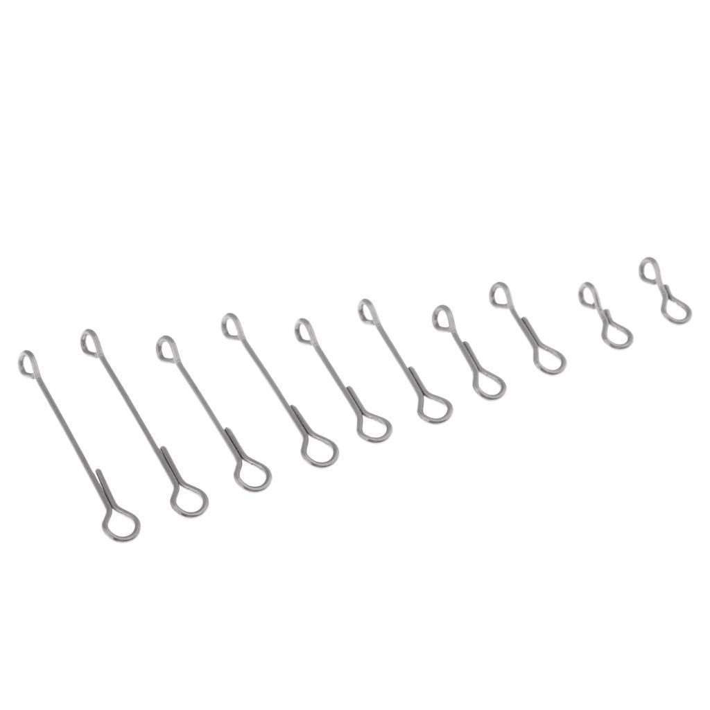 10pcs Fish Skull Articulated Shank Fish Spine DIY Fly Tying Tool 5 Sizes