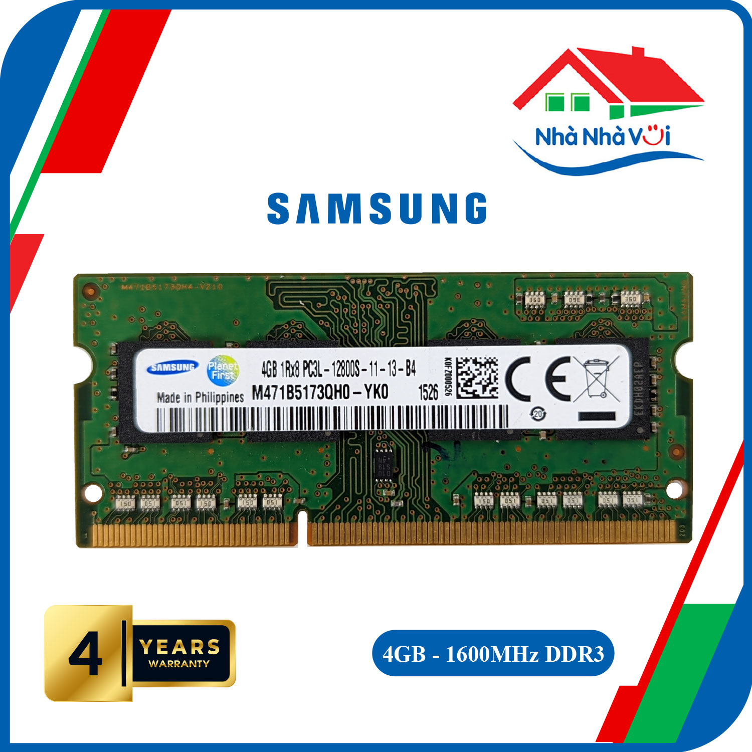 Ram Laptop Samsung 4GB Bus 1600 DDR3L - Hàng Nhập Khẩu