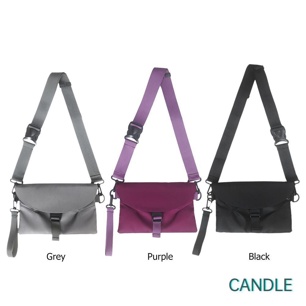 Túi Đeo Trước Ngực Chất Nylon Màu Trơn Cho Nam Và Nữ