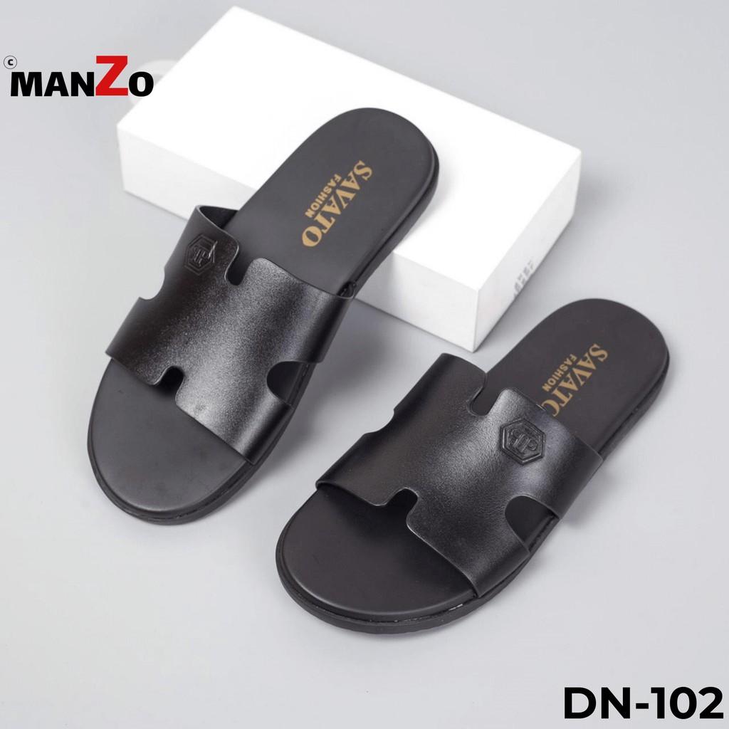 Dép nam quai ngang da bò cao cấp tại Manzo store DN-102