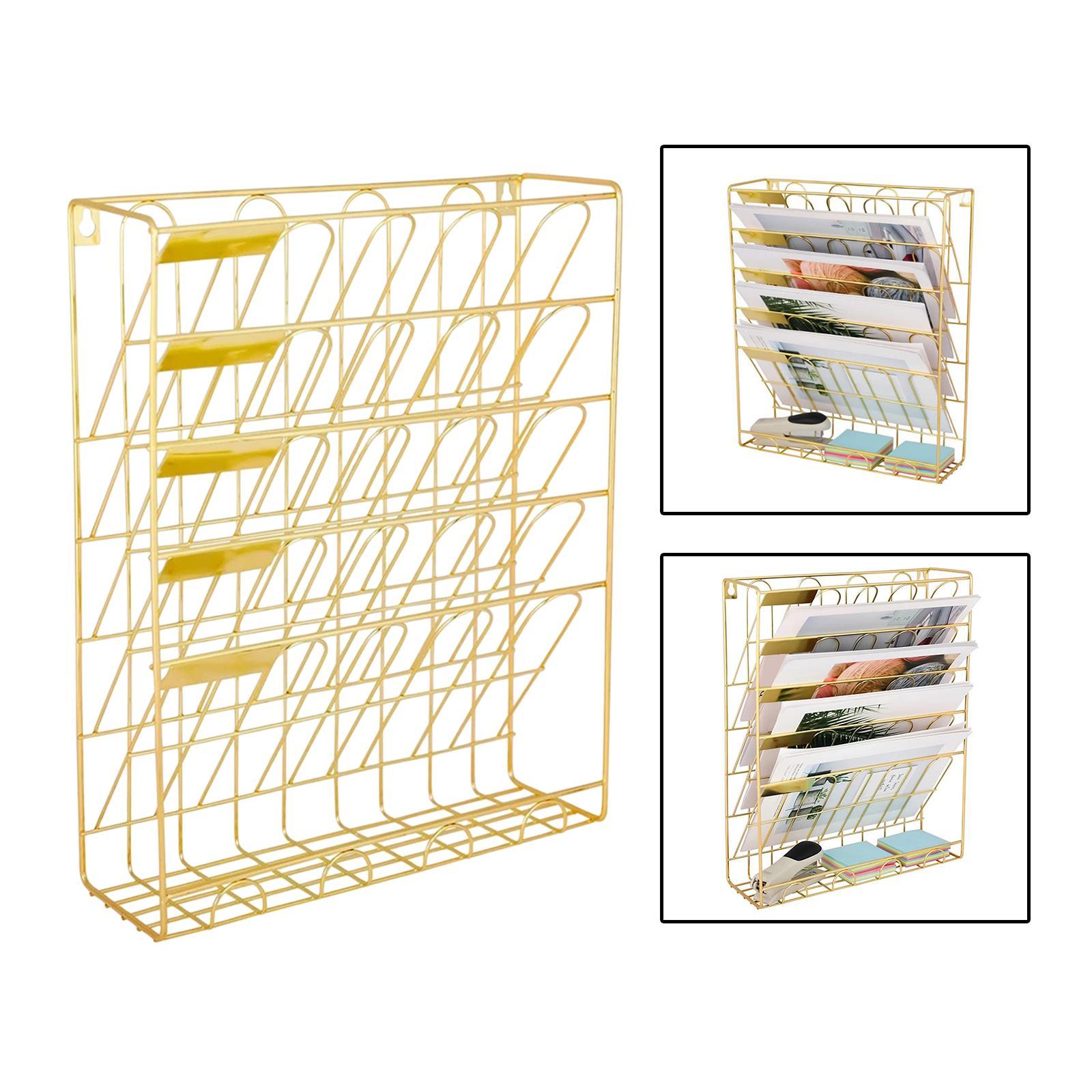 Mail organizer pen holder paper book organizer Gold