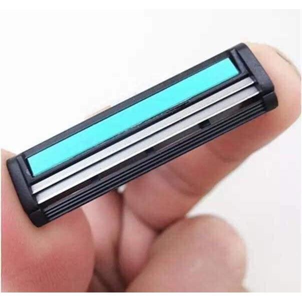 Lưỡi dao cạo râu kép và 1 dao cạo râu - Tặng kèm tuyp kem tạo bọt