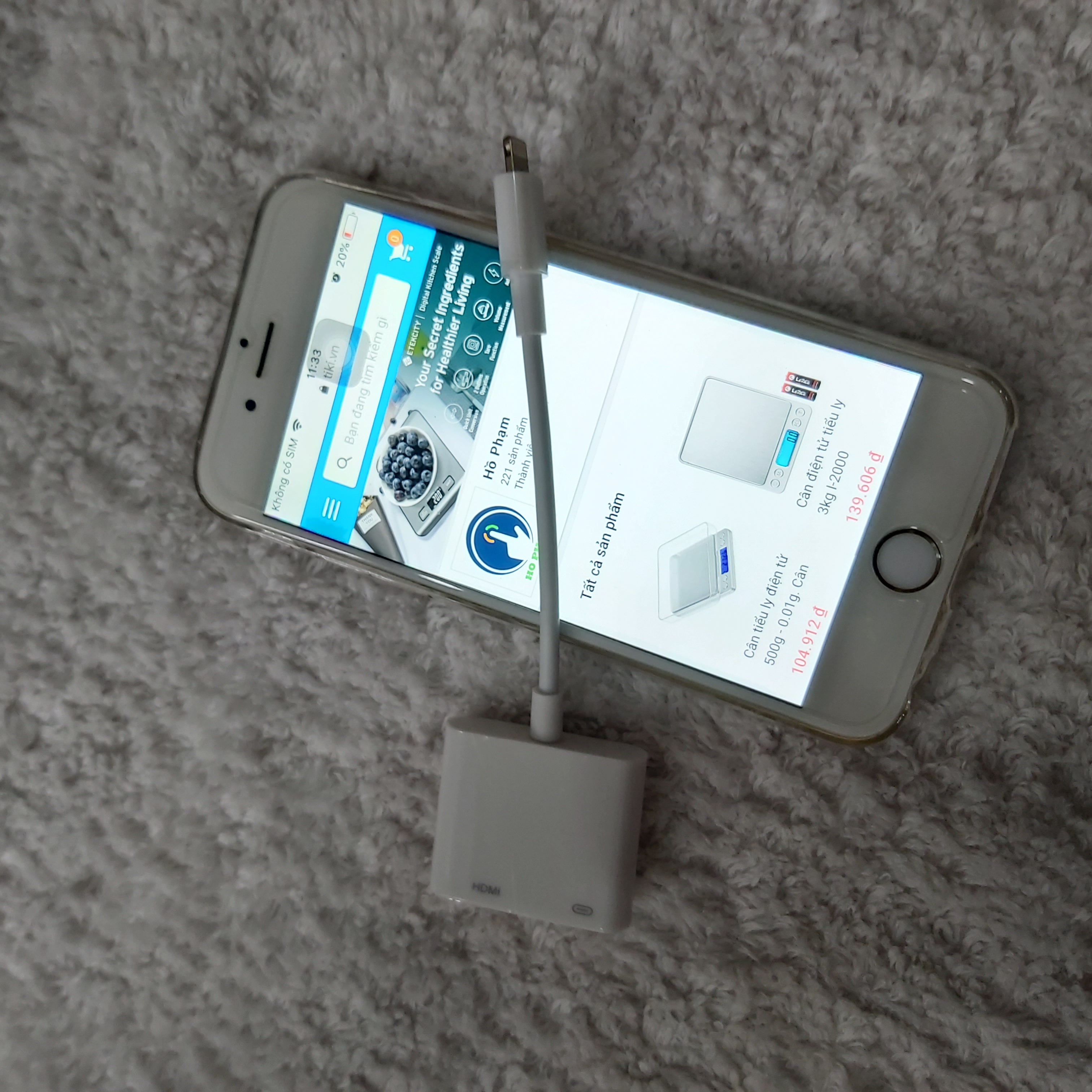 Cáp lightning to hdmi cho iPhone, iPad