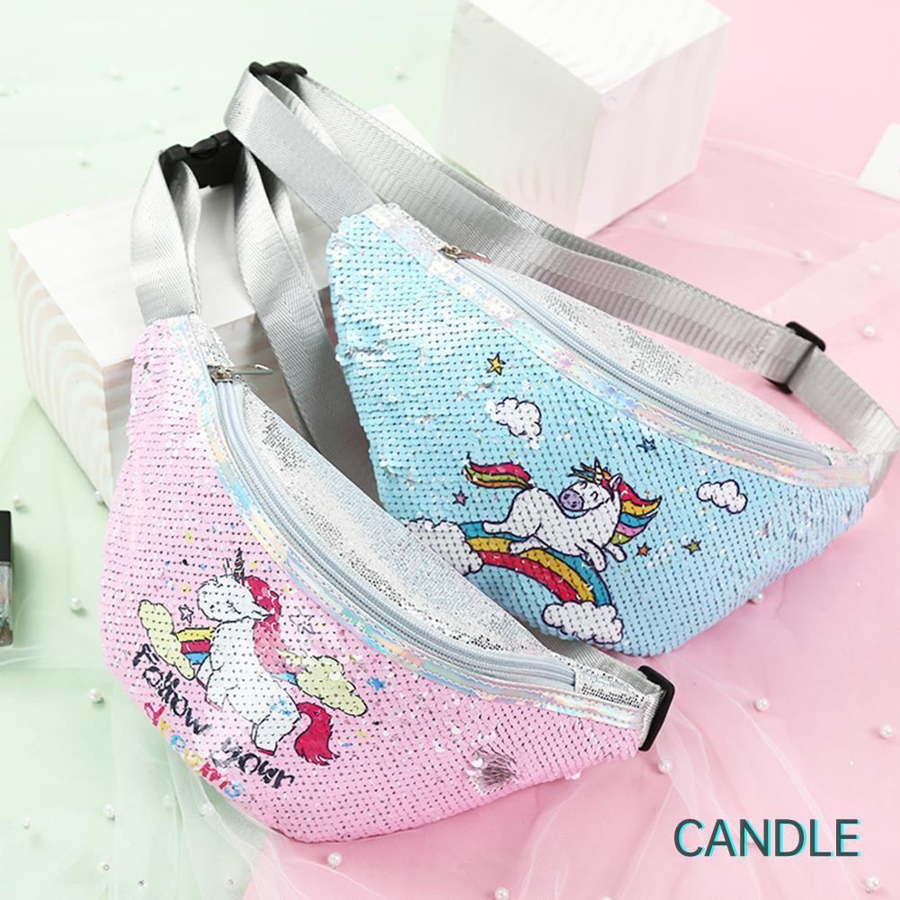 Túi Đeo Chéo Hình Ngựa Pony Đính Kim Sa Lấp Lánh Cho Bé Gái
