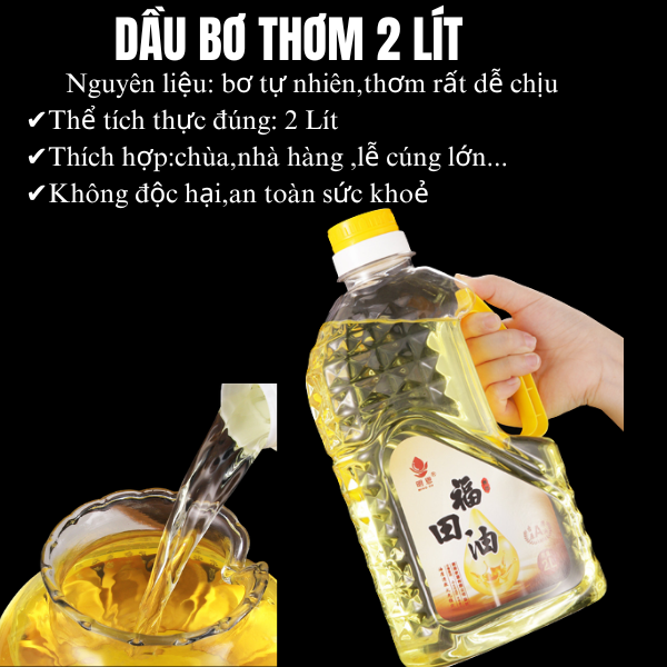 Dầu Bơ 2 Lít(Thực) Thơm Tự Nhiên,Không Độc Hại 100%