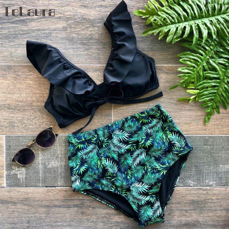 Bikini Bèo Quần Eo Cao Phong Cách Âu Mỹ W356