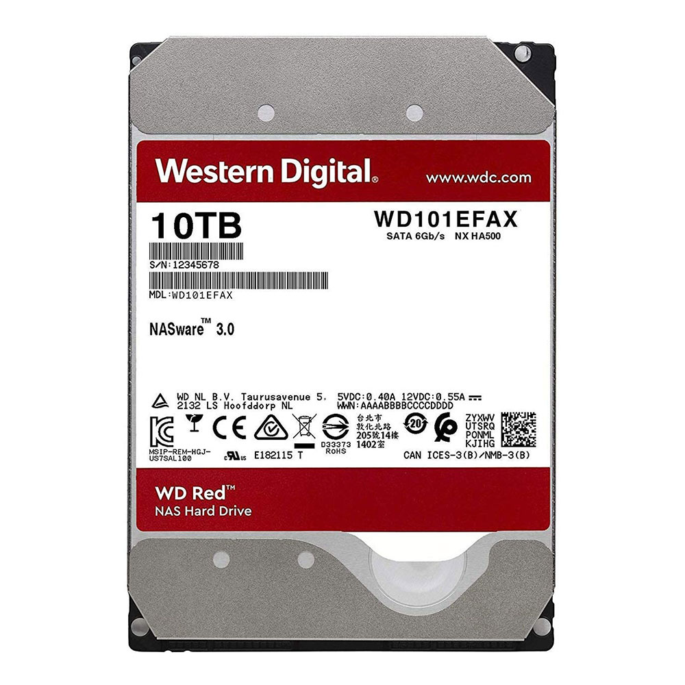 Ổ Cứng HDD NAS WD Red 10TB/256MB/5400/3.5 - WD101EFAX - Hàng chính hãng