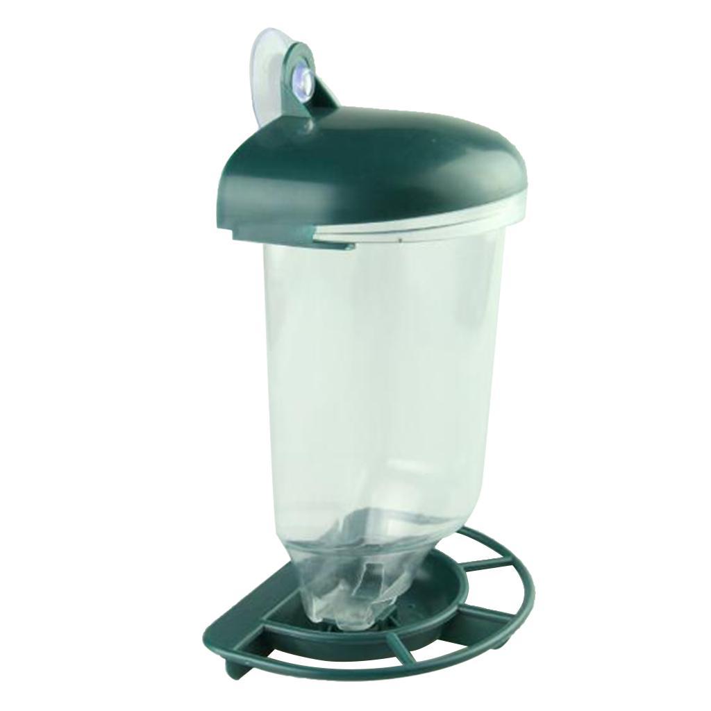 Glass  Feeder Clear  Food Dispenser for  Birds Suction Cup