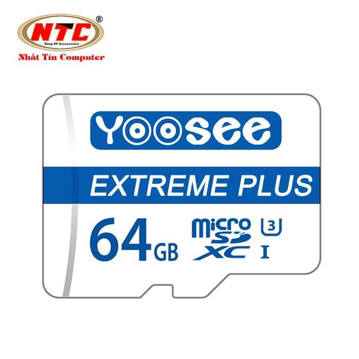 Thẻ nhớ microSDXC Yoosee Extreme Plus 64GB UHS-I U3 4K R90MB/s W40MB/s (Trắng xanh) - chuyên camera và điện thoại