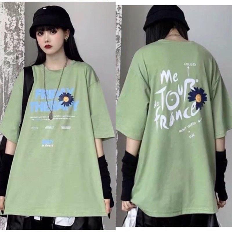 Áo thun nữ tay lỡ form rộng unisex nam nữ mặc đều đẹp in hình phong cách Hàn Quốc AT32
