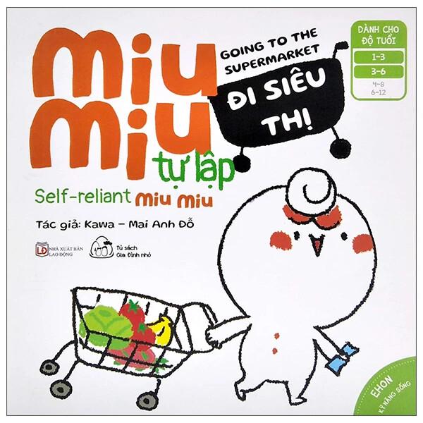 Sách Ehon Miu Miu Tự Lập Phần 2 Song Ngữ - Đi Siêu Thị