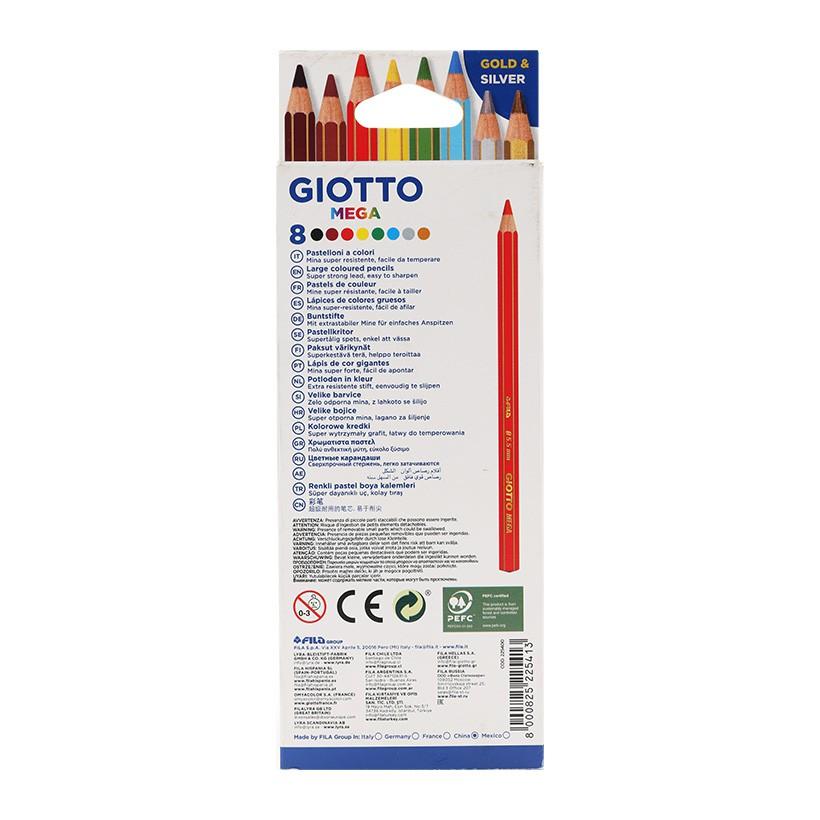 Hộp bút chì Giotto Mega - 8 màu (Ý)