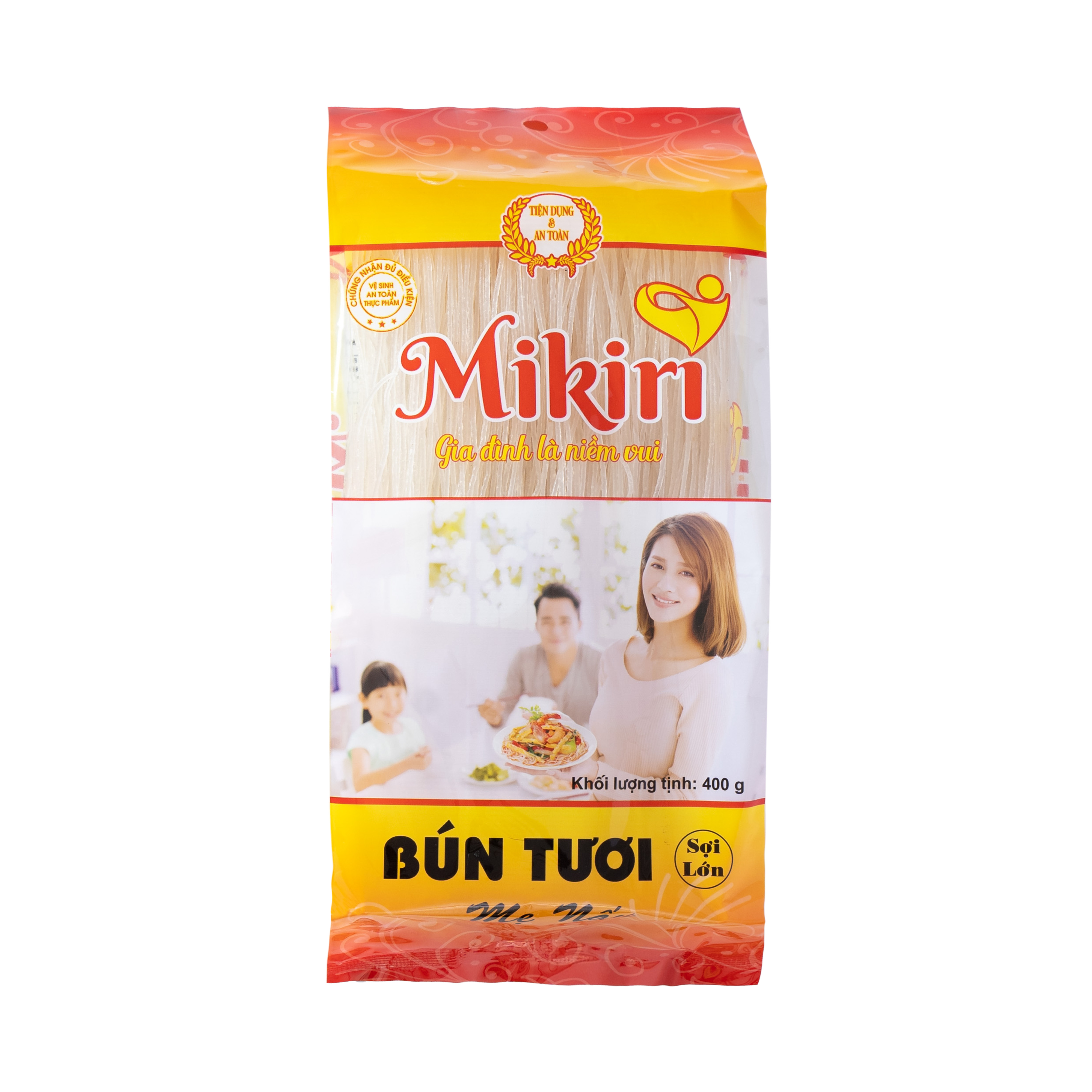 Combo 4 Bún Gạo Tươi Sợi Lớn, Nui Trắng Dài Mikiri ( có quà tặng)