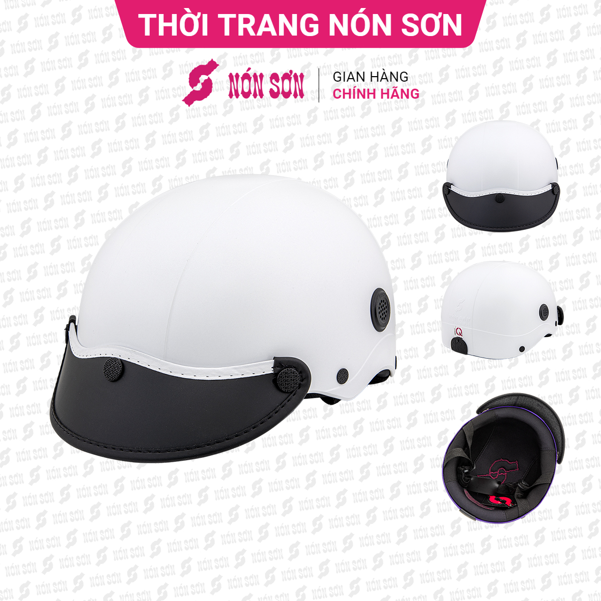 Mũ bảo hiểm lỗ thông gió NÓN SƠN chính hãng A-TR-002