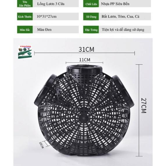 Lồng Bẫy Lươn 3 Cửa - Bắt Tôm Cua Cá Lươn Phiên Bản 2023 + Tặng Mồi - sale to