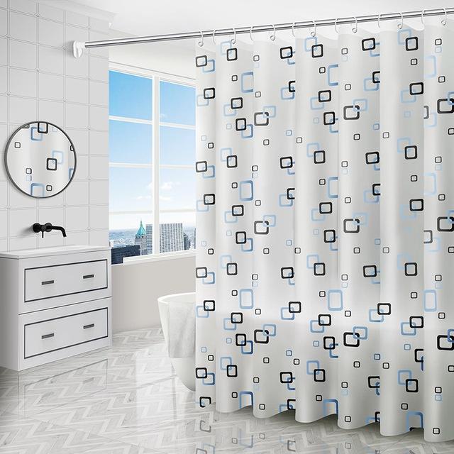 Rèm PhòngTắm, Rèm Cửa Chống Thấm Nước và Chống Nấm Mốc 180x180 (Kèm móc)
