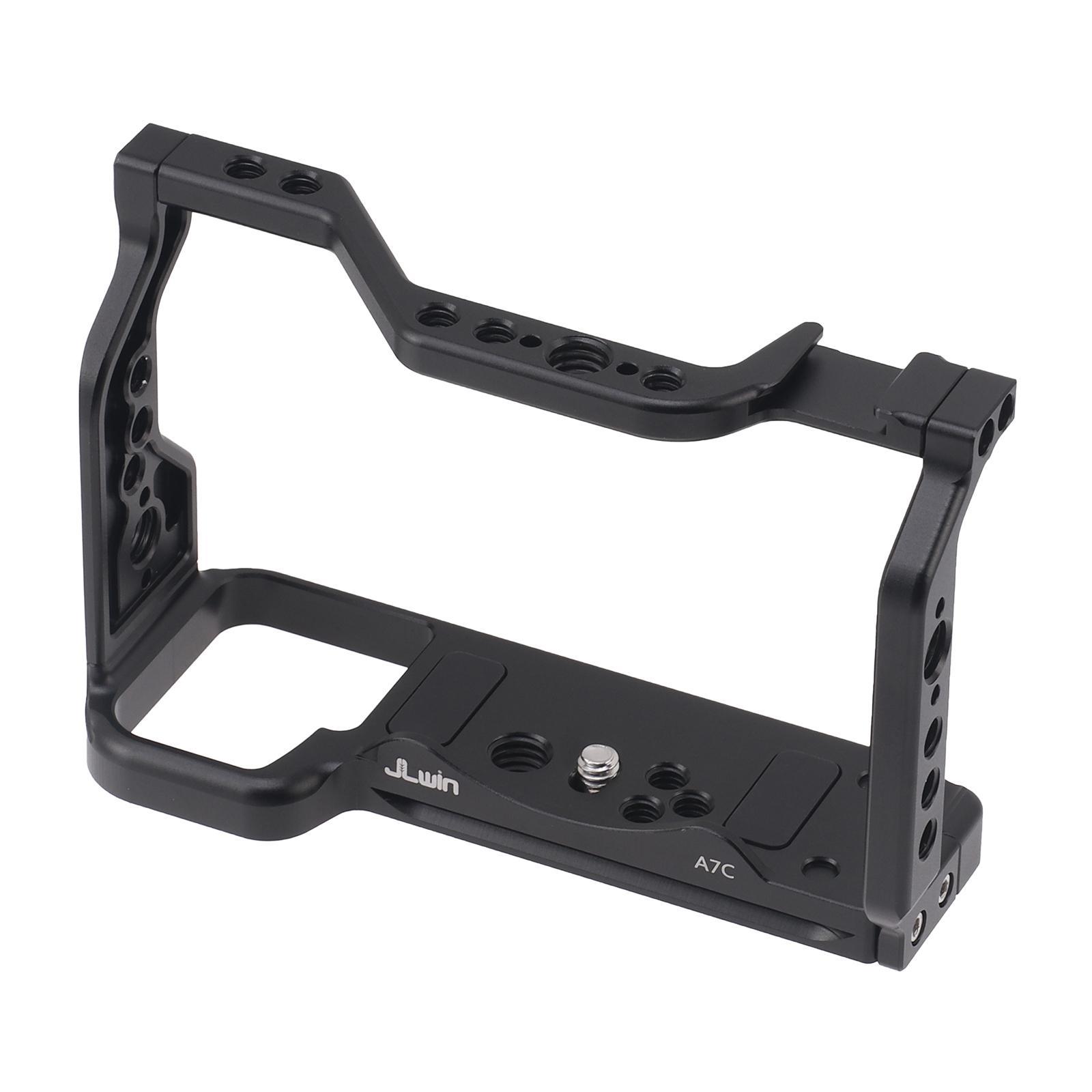 Camera Cage Portable Aluminum Alloy 1/4" and 3/8" Thread Professional Handheld Stabilizer Photography Bracket for A7C