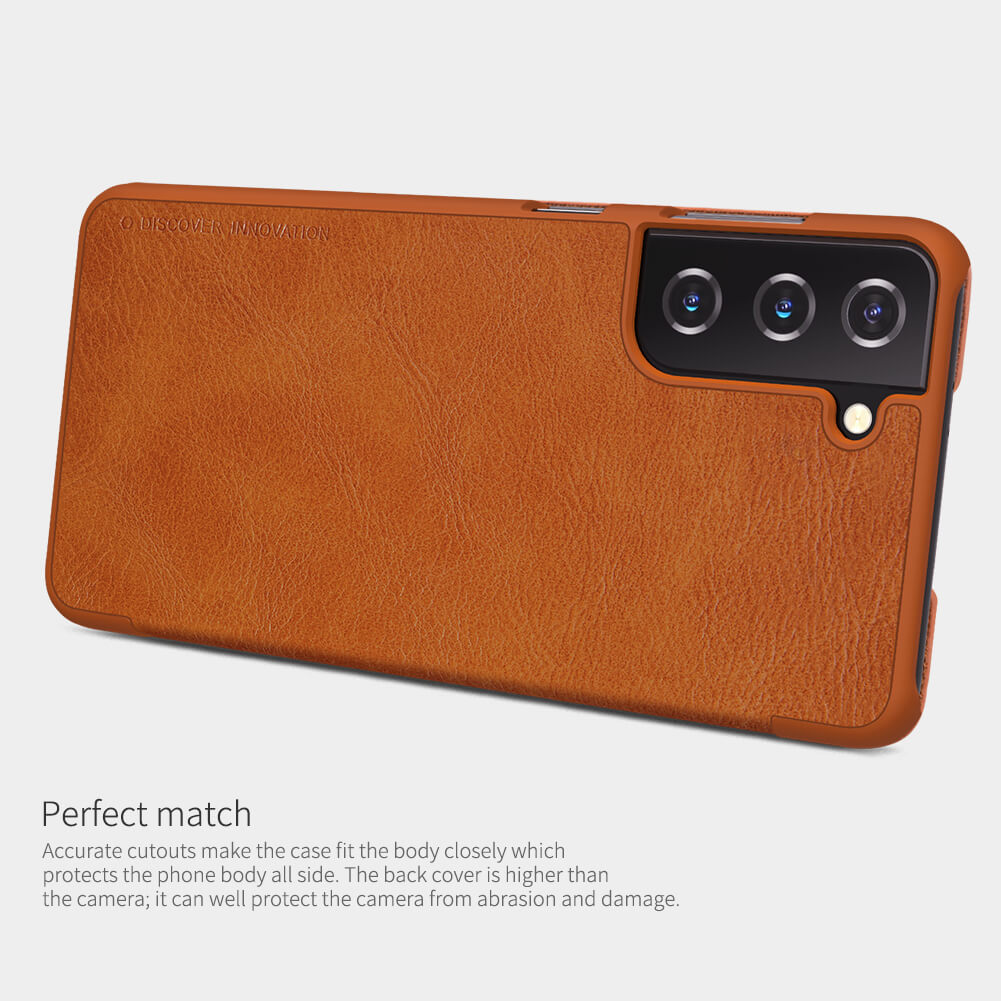 Bao da dành cho Samsung Galaxy S21 Plus hiệu Nillkin Qin - Hàng chính hãng