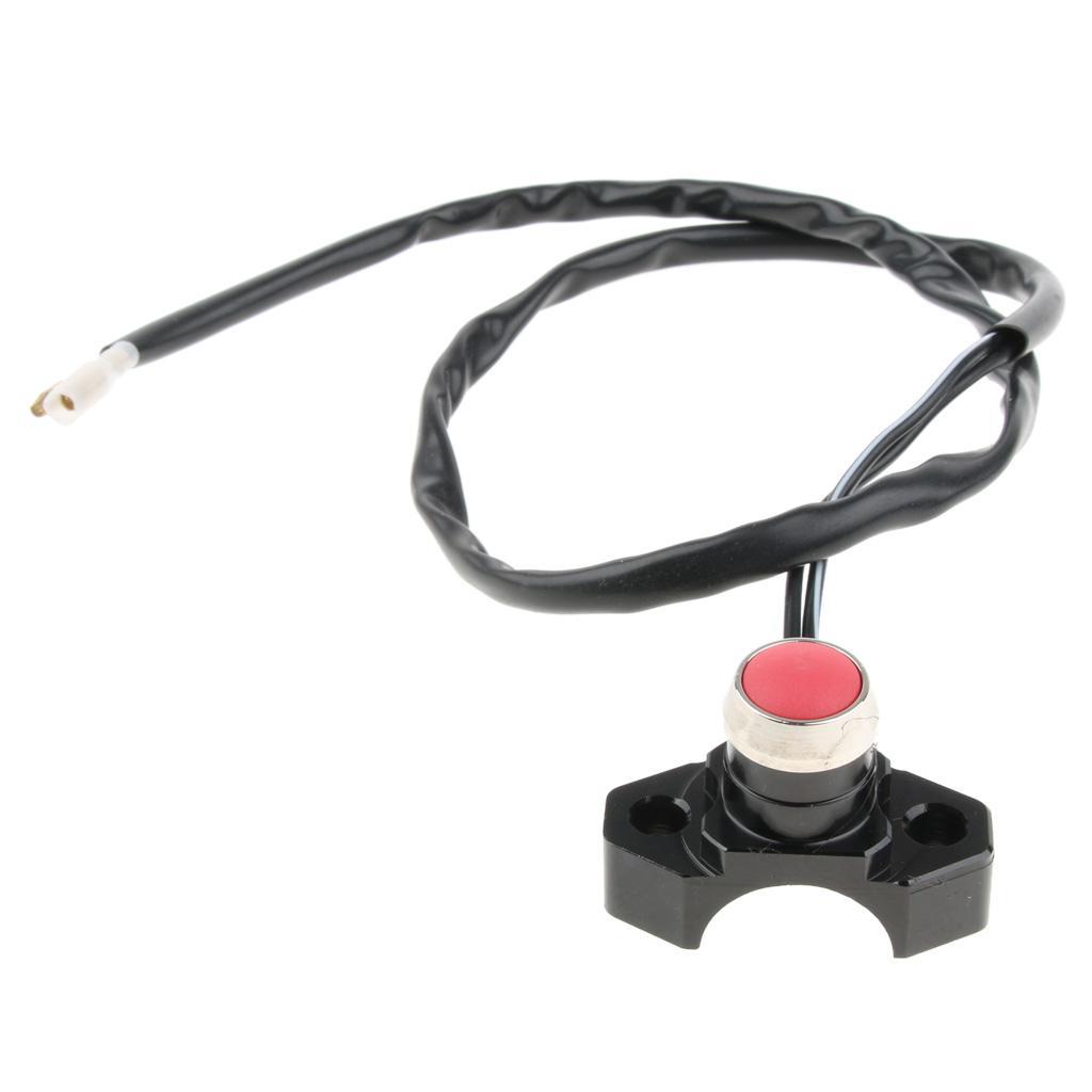 Motorcycle CNC Engine Stop Start Button for Dirt ATV Black