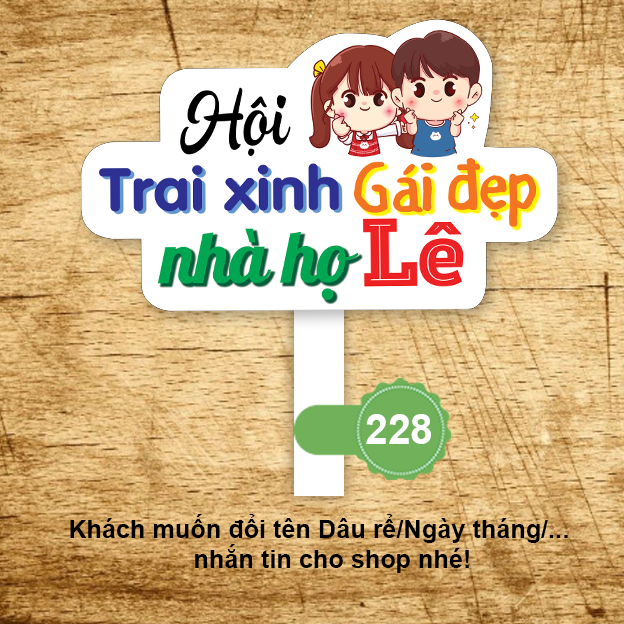 Bảng hashtag chụp ảnh đám cưới MS 228