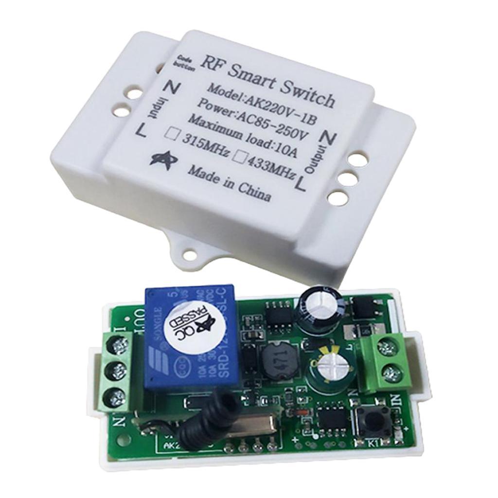 AC85-250V 433HMz RF Wireless Remote Control Light on/OFF Relay Switch Set
