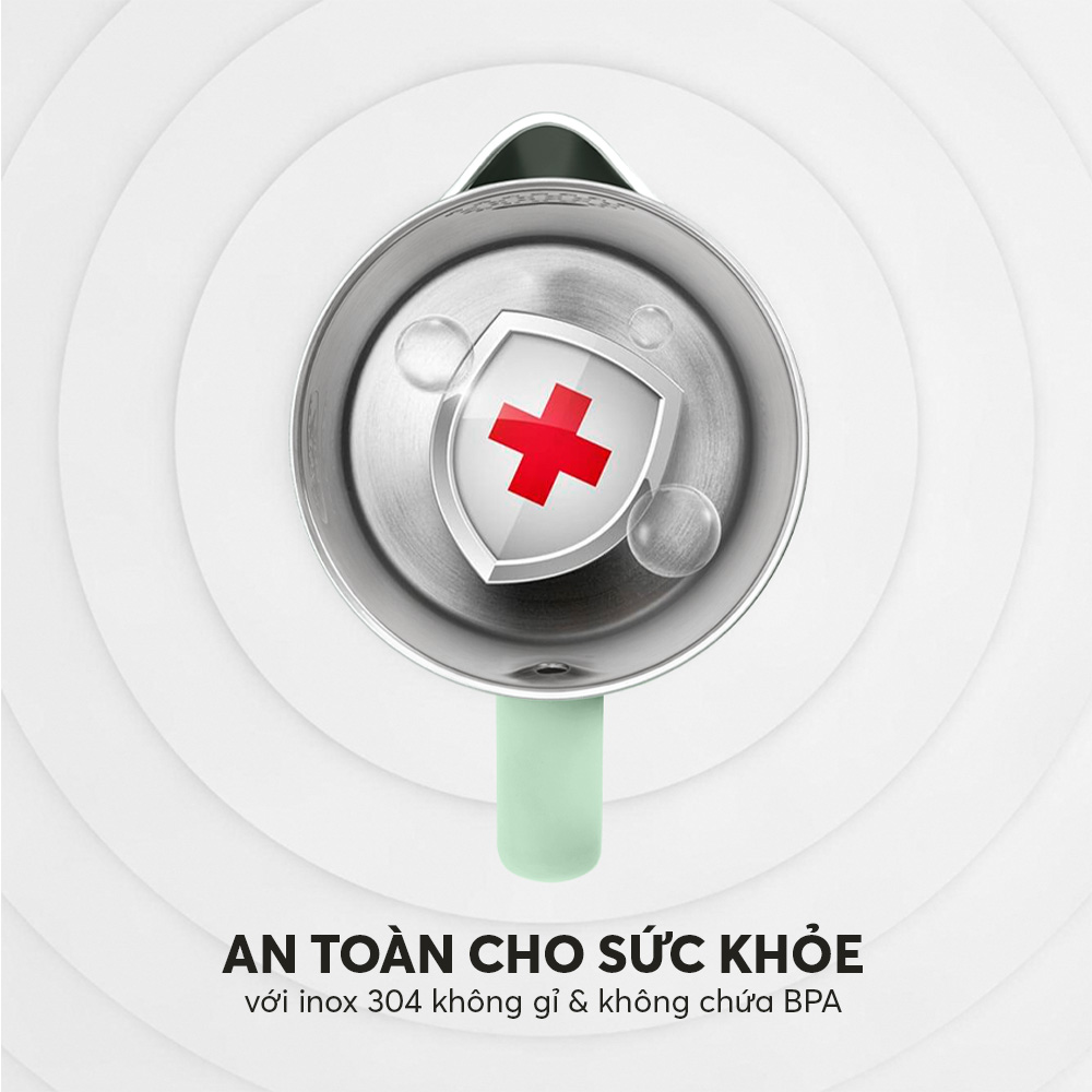 Ấm Đun Nước Siêu Tốc Elmich KEE-9145 1.6L 2100W, Hàng Chính Hãng, Công Tắc Thông MInh - JoyMall