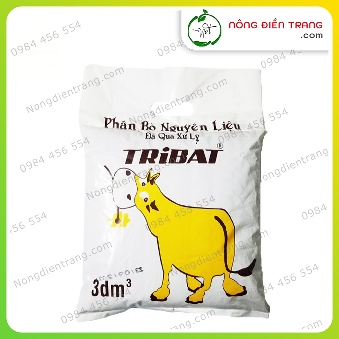 Phân Bò Nguyên Chất Đã Qua Xử Li TRIBAT - Giàu Dinh Dưỡng, Sạch Mầm Bệnh và Cỏ Dại VTNN Nông Điền Trang