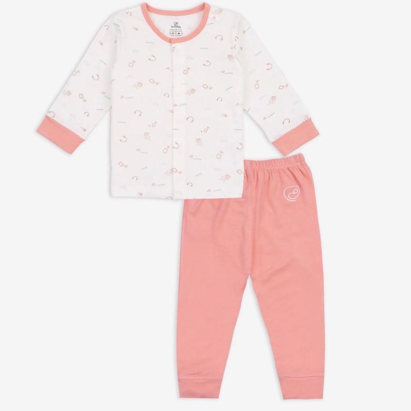 Bộ dài tay cài giữa Bu, Bubaby Bambus 0m - 9m