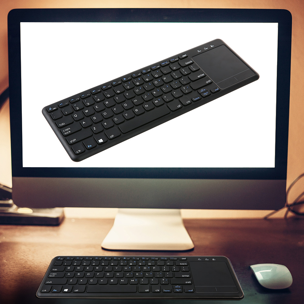 Bàn Phím Touchpad USB Không Dây 2.4g Cảm Ứng Đa Điểm Siêu Mỏng Dành Cho AnDroid TV Thông Minh Máy Tính Xách Tay PC