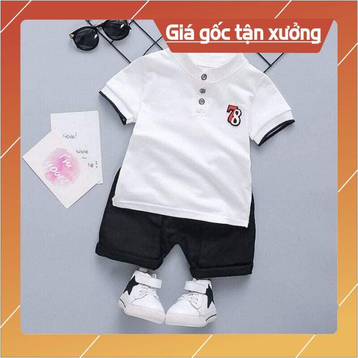 Đồ bộ quần áo trẻ em bé trai chất liệu cotton thấm hút mồ hôi thoáng mát thanh lịch