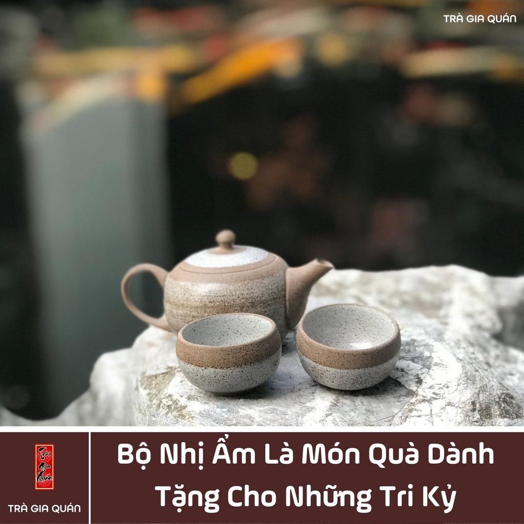 AHS 58 Bộ Ấm Chén Trà Đạo Nhị Ẩm Tánh Không Thuỷ Bình Hồng Sa Bát Tràng Thủy Bình Dung Tích 100 Ml (Bộ Ấm Chén)