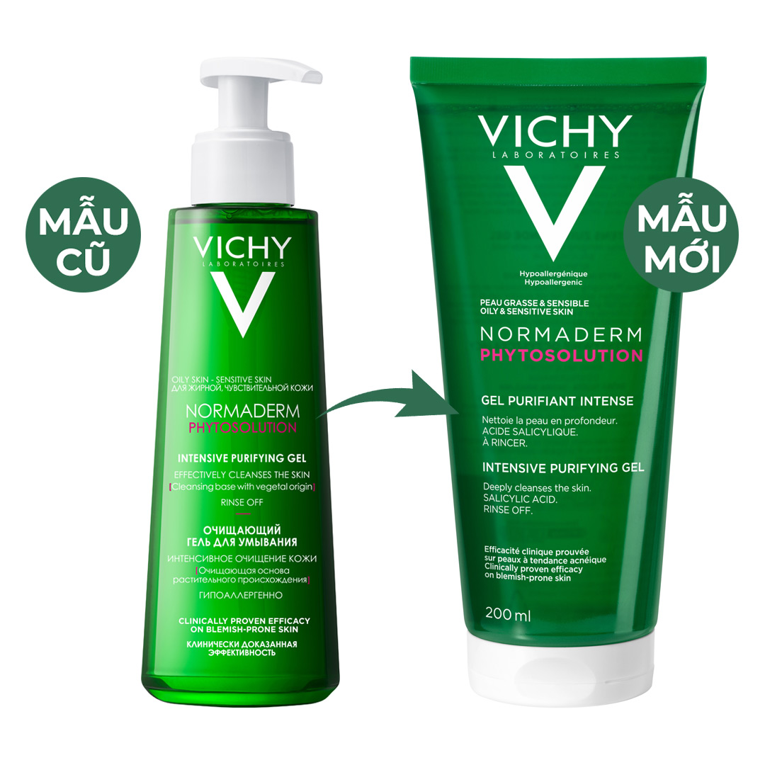 Gel Rửa Mặt Sạch Sâu Giảm Dầu Vichy Normaderm Phytosolution