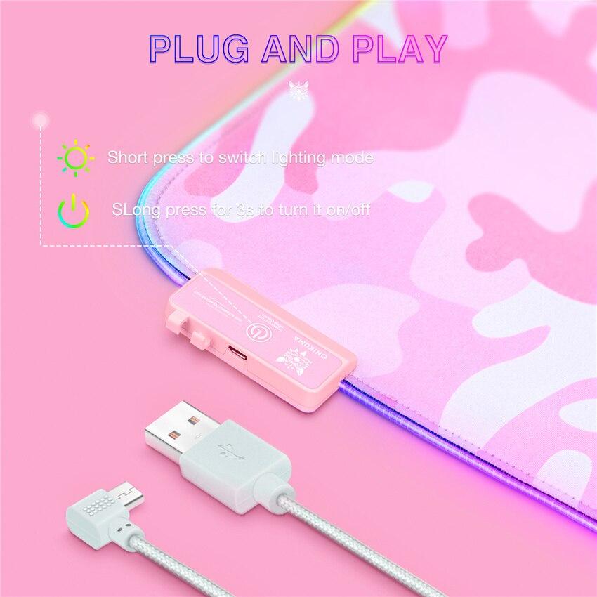 Tấm lót chuột chơi game Onikuma G5 80*30cm có đèn RGB