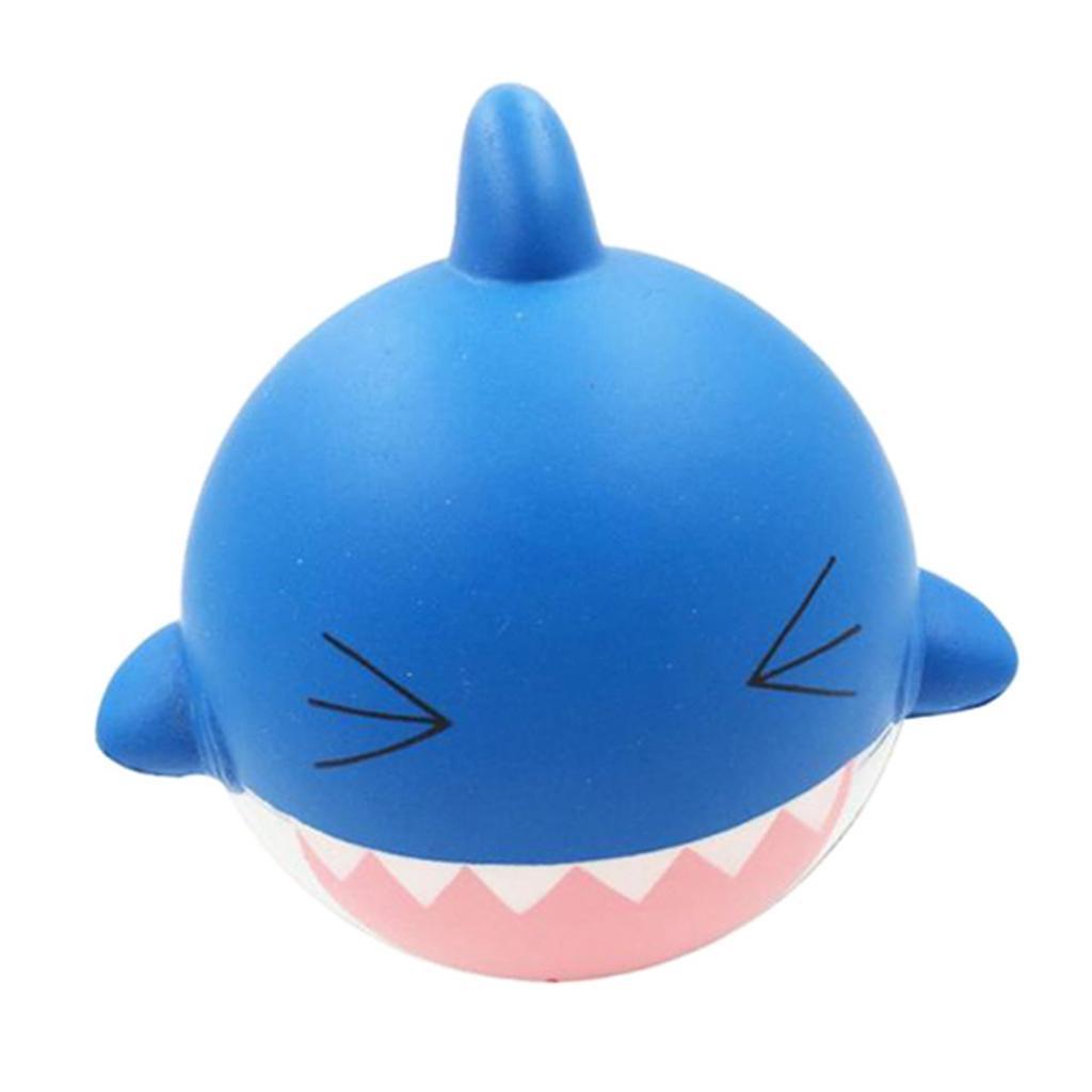 New Squishy Soft Slow Rising Squishes Toys TPR Stress Relief Shark Toy