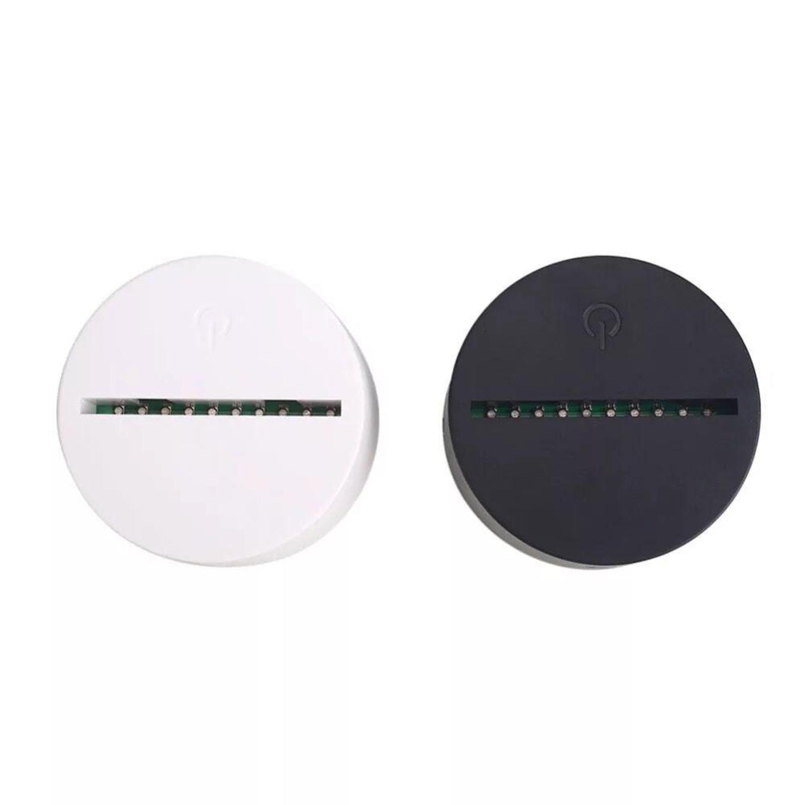 Premium 3D Night LED Light Replacement Base with Remote Control, USB Cable Adjustable 7 Colors Color Changing Lamp Decorative Lights Holder