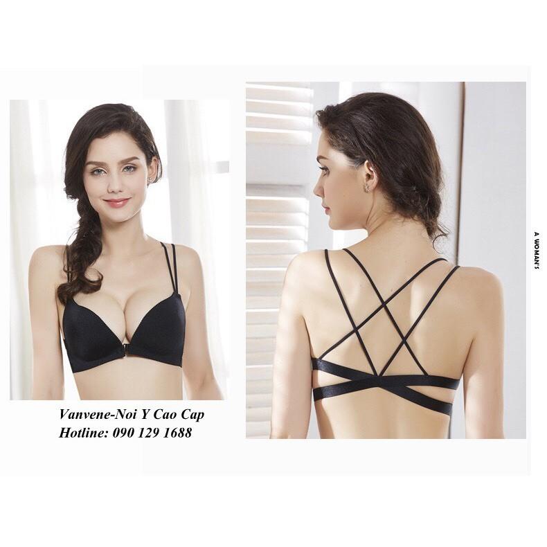 Vanvene Áo Bra / Áo lót / Áo ngực su đúc bàn tay cài trước nâng ngực FREE SIZE A836