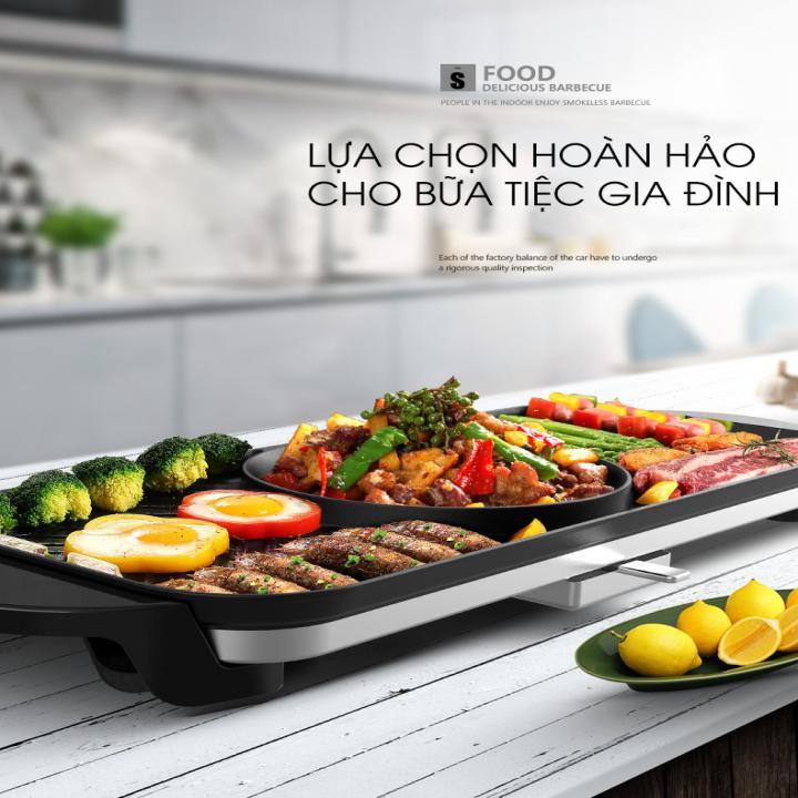 Bếp Lẩu Nướng điện 2in1