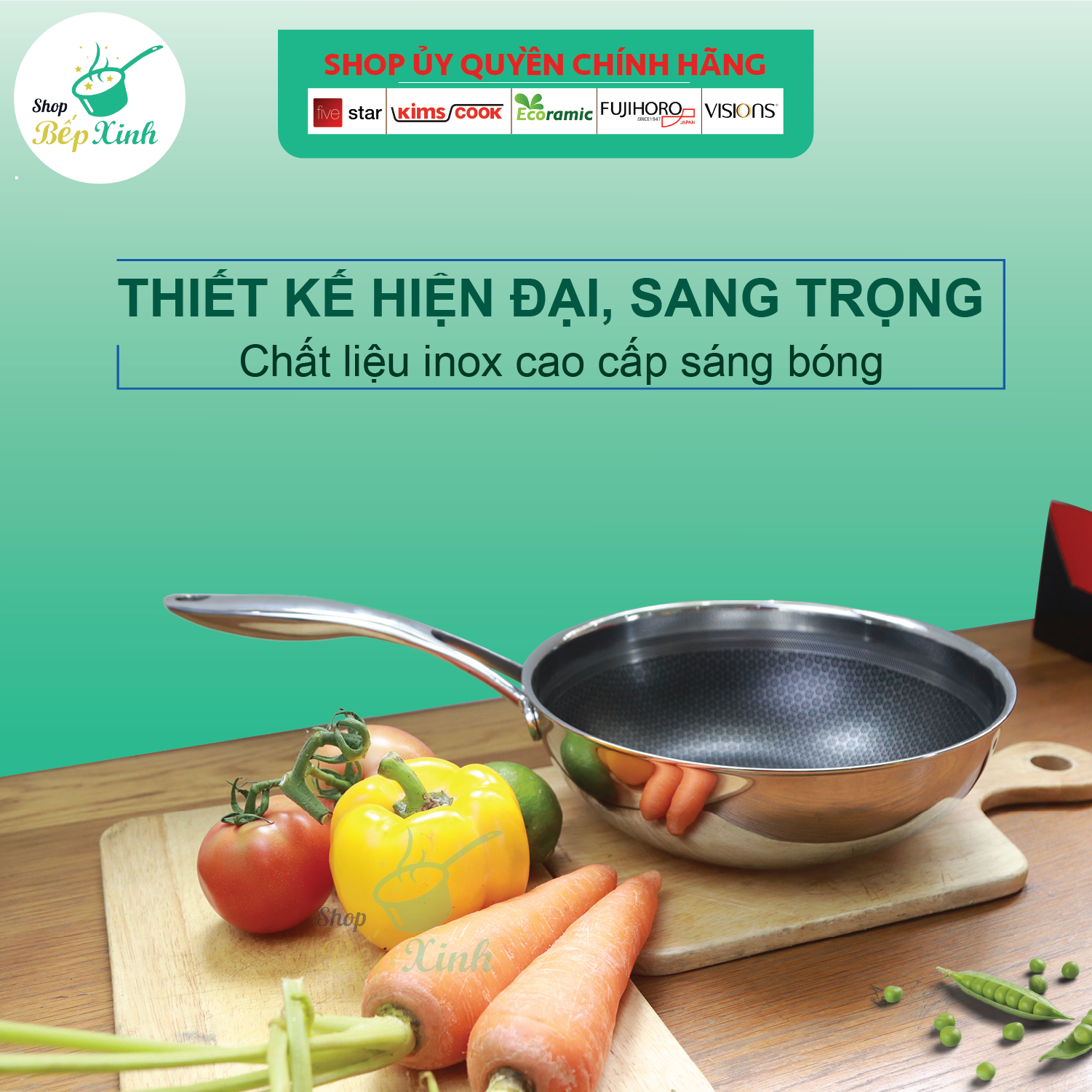 Chảo chống dính sâu lòng đáy từ 3 lớp đúc liền cao cấp Kims Cook Blackcube siêu bền , cào không xước ,tặng 10 muỗng ăn