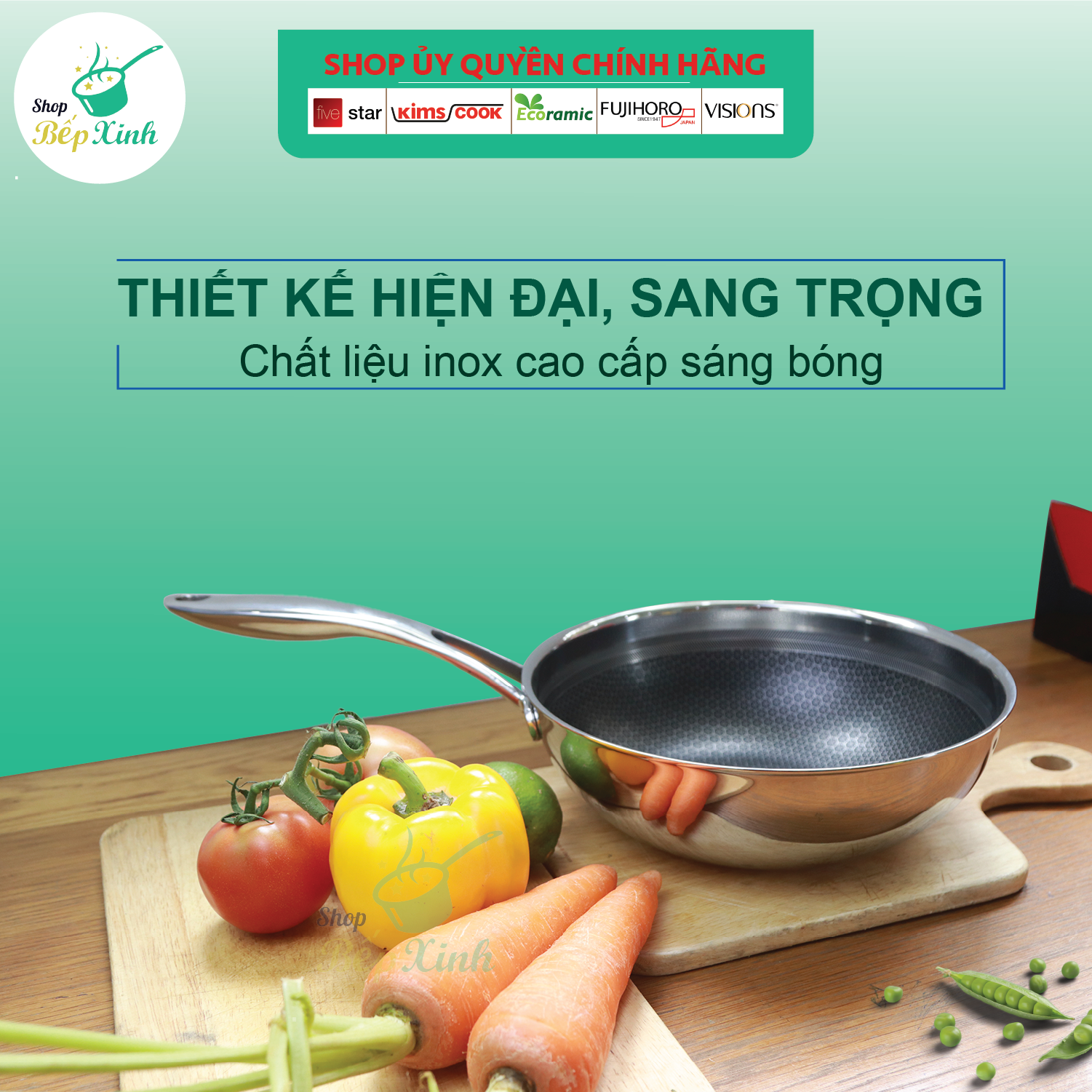 Chảo chống dính sâu lòng  đáy từ 3 lớp đúc liền cao cấp Kims Cook Blackcube siêu bền , cào không xước ,tặng 10 muỗng ăn