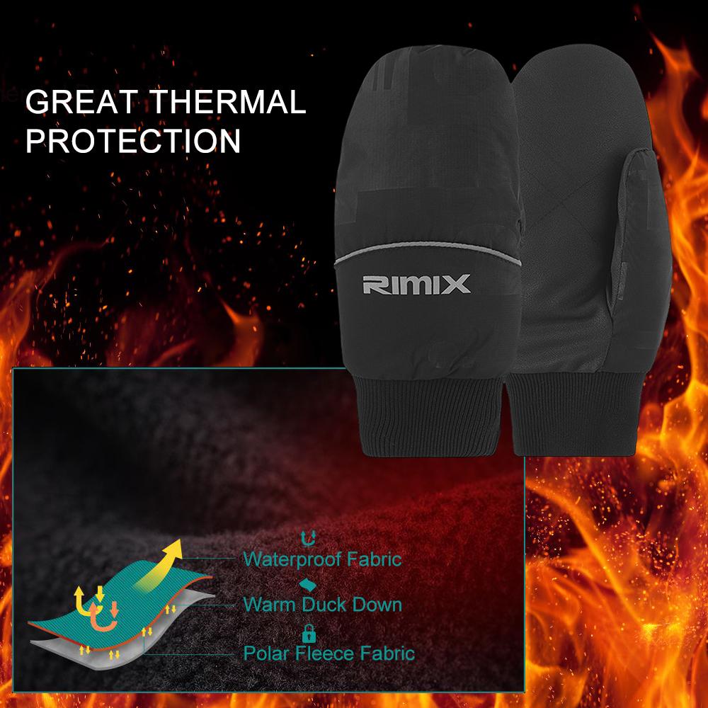 Găng tay ngoài trời Rimix Winter Down ấm áp dành cho trượt tuyết, mùa đông