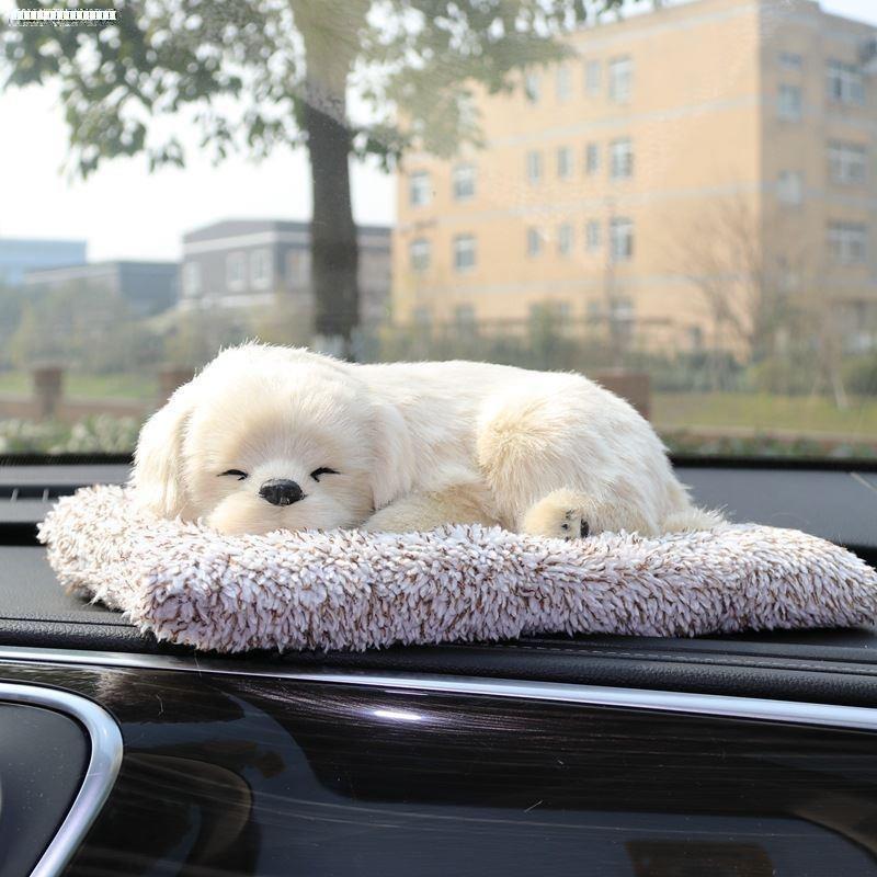 Mèo Trắng Trán Đen Đuôi Đen Thú bông GIỐNG THẬT 99% lõi than hoạt tính lọc không khí khử mùi trang trí xe hơi ô tô