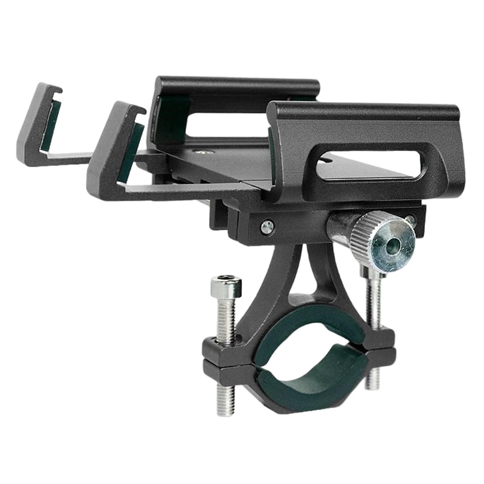 Bike Phone Mount Motorcycle Handlebar Phone Mount Clamp Stand Scooter Black