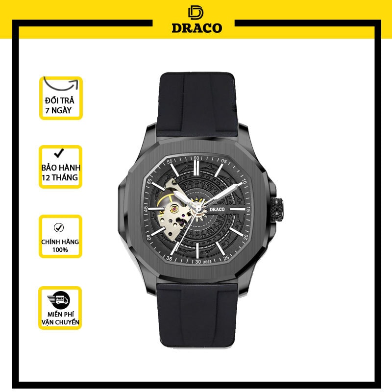 Đồng Hồ Nam - Thương Hiệu Việt Draco D23-DS68 "DongSon " Automatic - thời trang nam thể thao