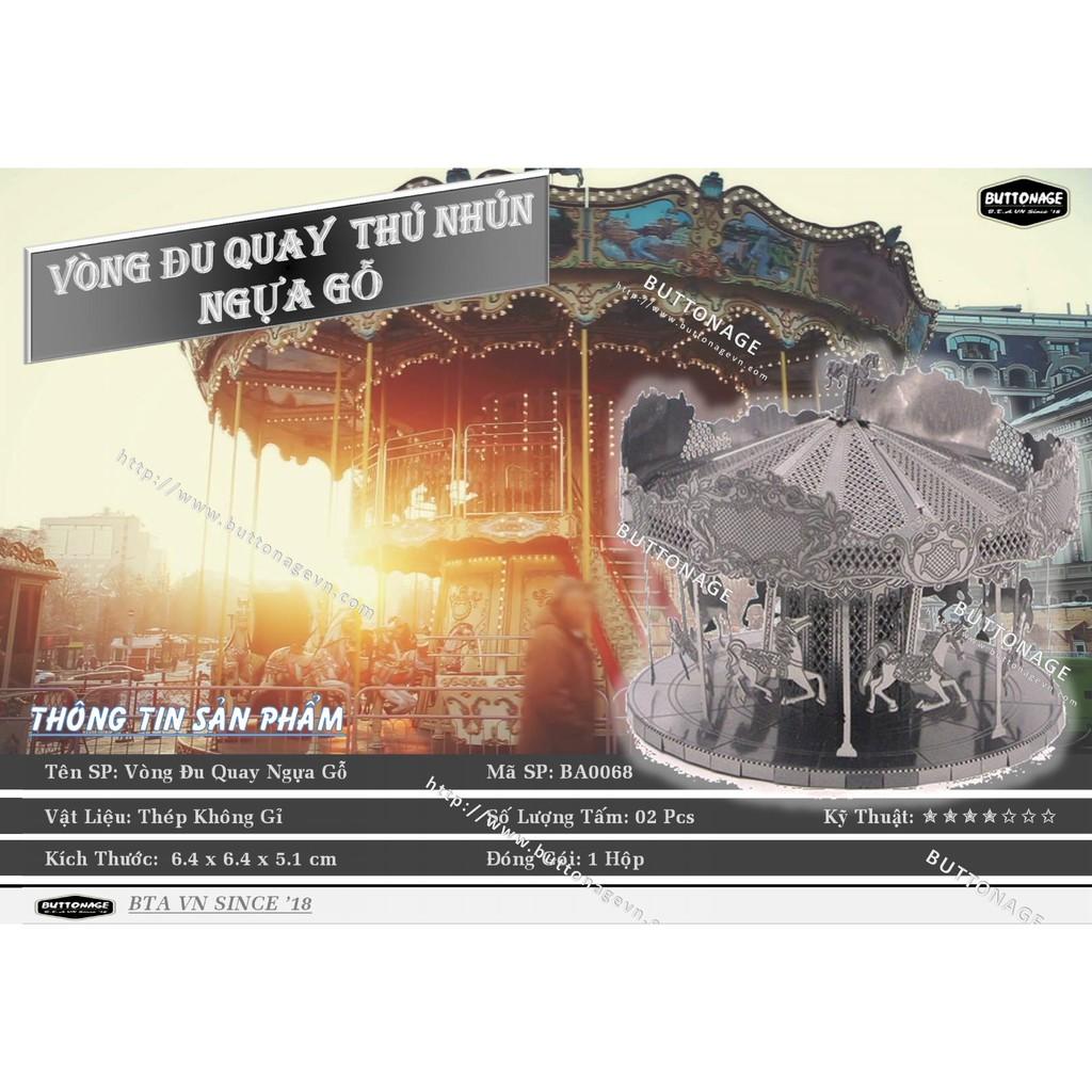 Mô Hình Lắp Ráp 3d Vòng Đu Quay Ngựa Gỗ