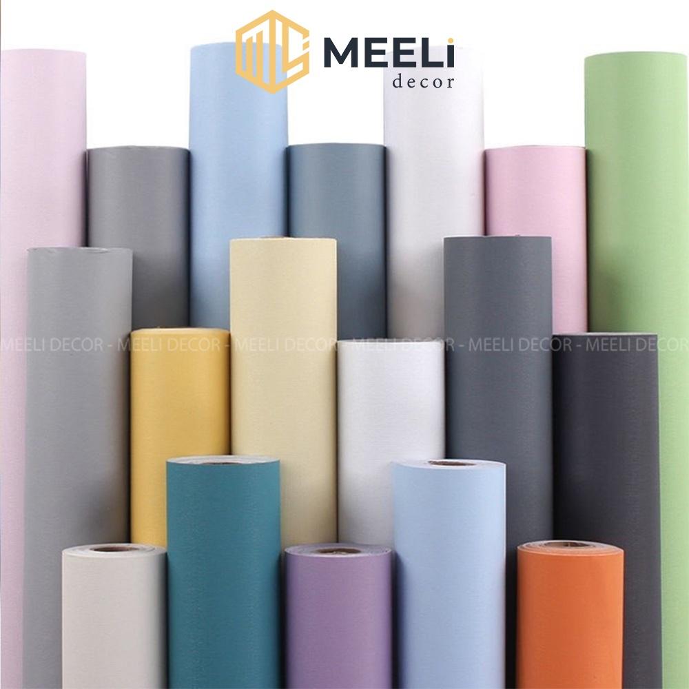 Giấy dán tường trơn màu pastel decal dán tường phòng ngủ, khổ rộng 45cm, ME15