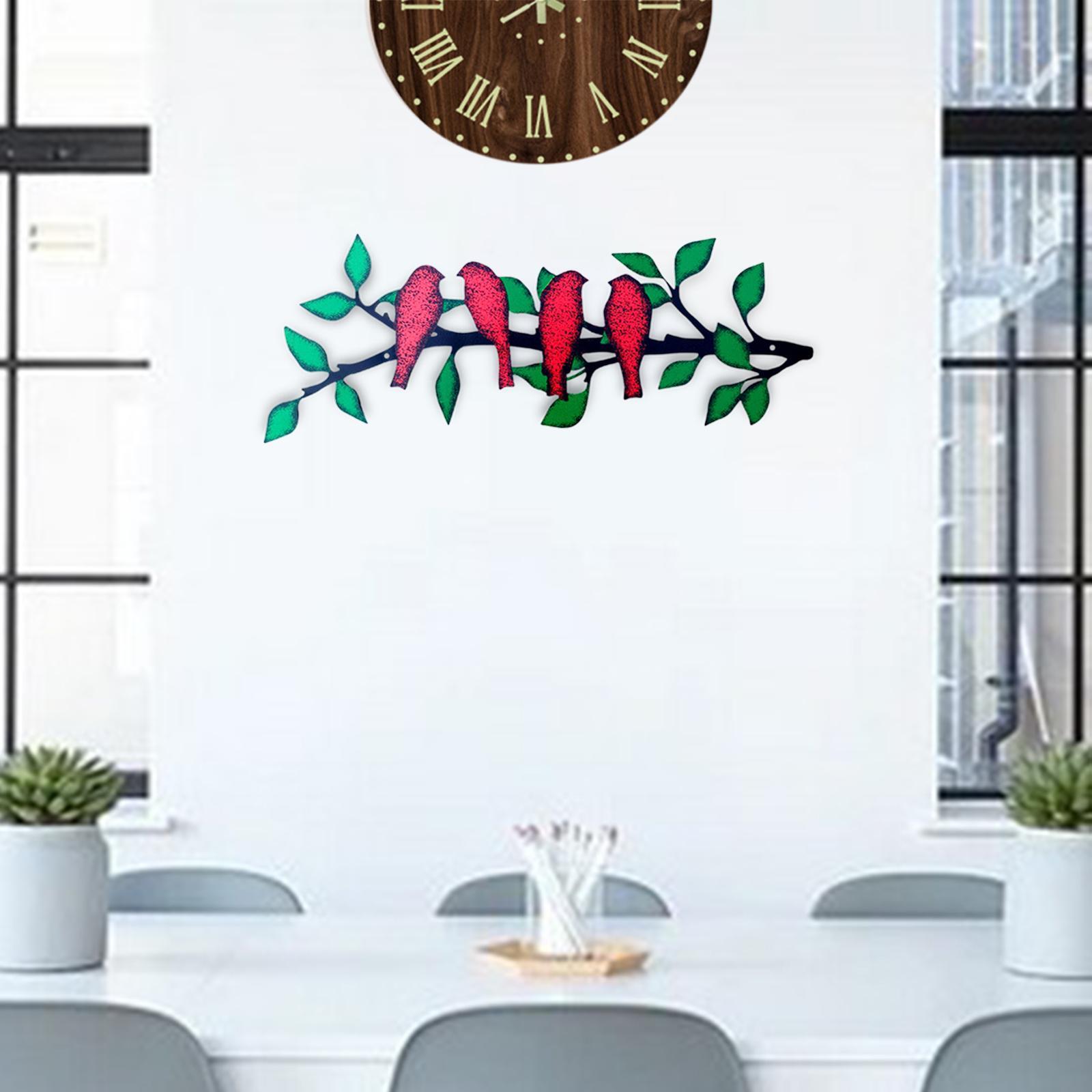 Metal Birds Wall Art Ornament Metal Sculpture for Bedroom Bathroom Kitchen