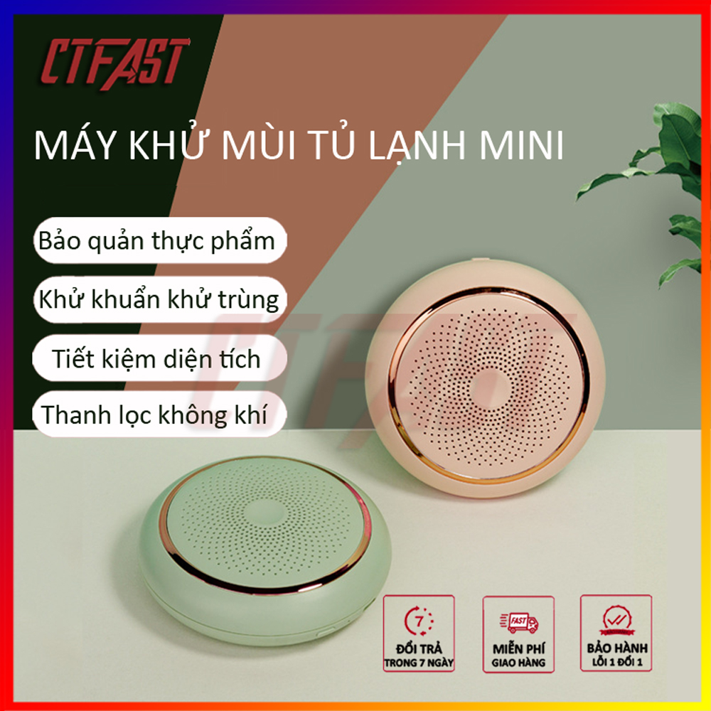 Máy khử mùi tủ lạnh CTFAST : Công nghệ ozone, khử mùi hôi, nấm mốc, loại bỏ dư lượng thuốc trừ sâu, thanh lọc không khí, bảo vệ sức khỏe gia đình