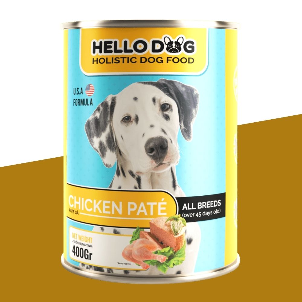 Pate Cho Chó Vị Gà - Hello Dog Chicken Pate 400G ( Combo 5 Lon )