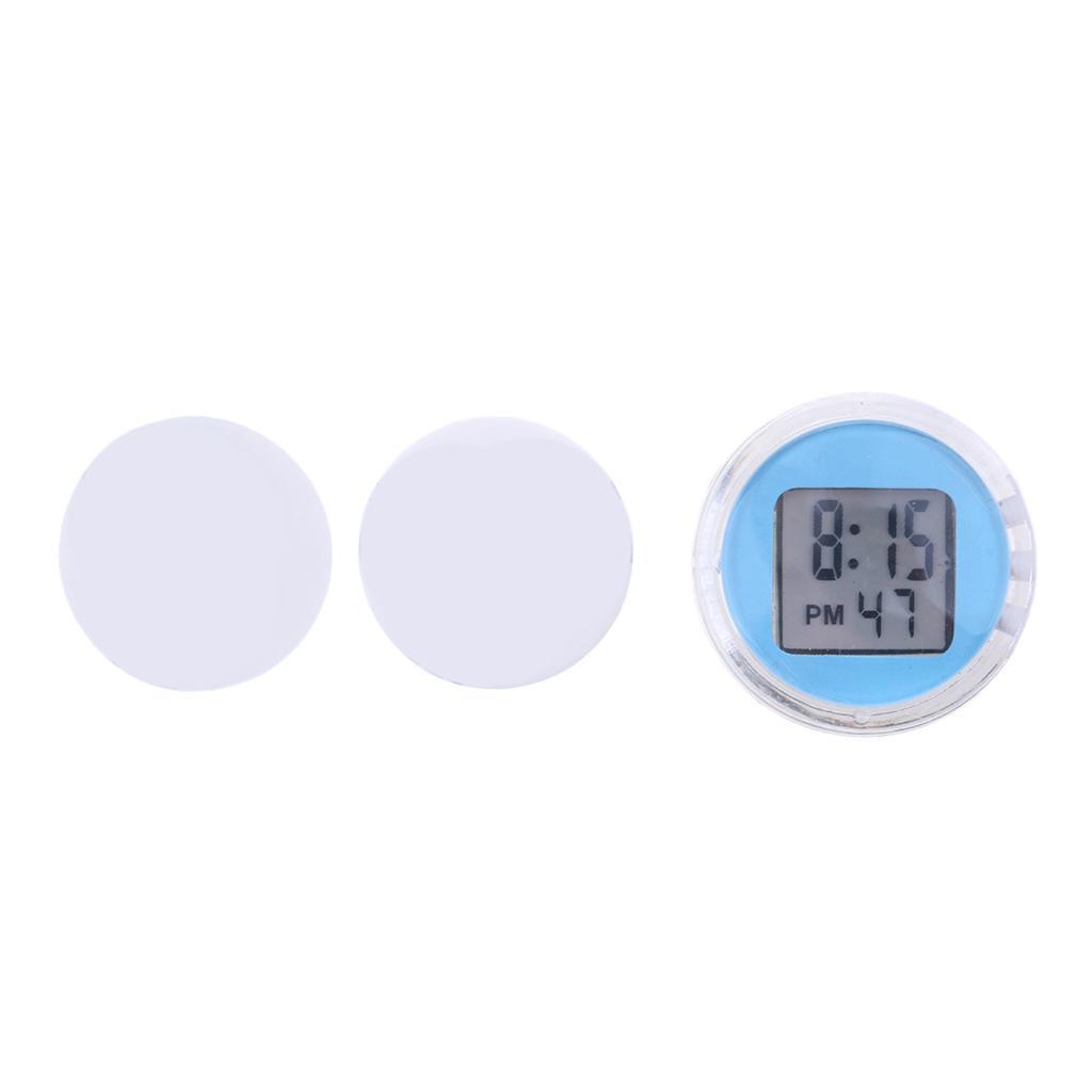 Waterproof Motorcycle Digital Clock Hour Minutes Seconds LED Display Black