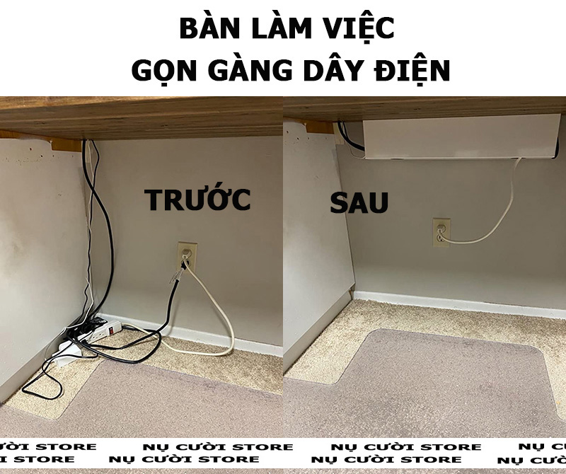 Giá Treo Ổ Cắm Điện; Kẹp Đỡ Dây Điện Gọn Gàng; Kệ Để Ổ Điện Dưới Bàn Làm Việc; Khay Đi Dây Kẹp Bàn